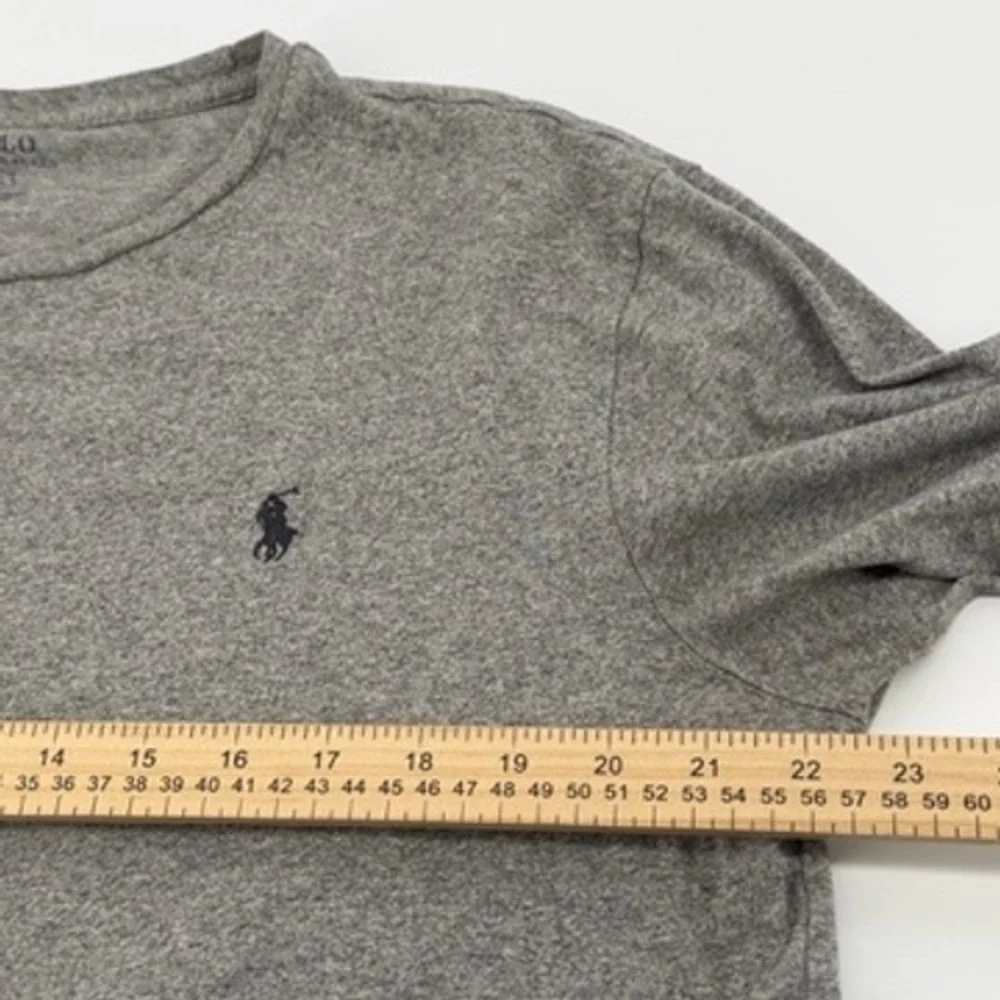 Polo Ralph Lauren Men Classic Fit Crewneck Long Sleeve T Shirt Gray‎ Size L